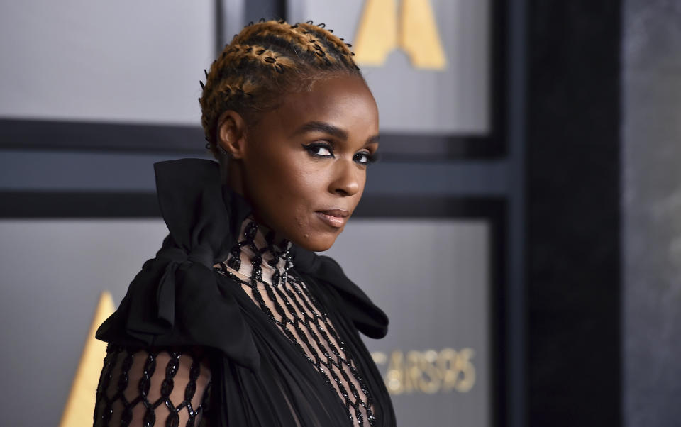 Janelle Monae arrives at the Governors Awards on Saturday, Nov. 19, 2022, at Fairmont Century Plaza in Los Angeles. (Photo by Jordan Strauss/Invision/AP)