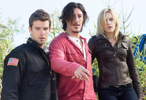 Lucas Bryant, Eric Balfour and Emily Rose | Photo Credits: Michael Tompkins/Syfy