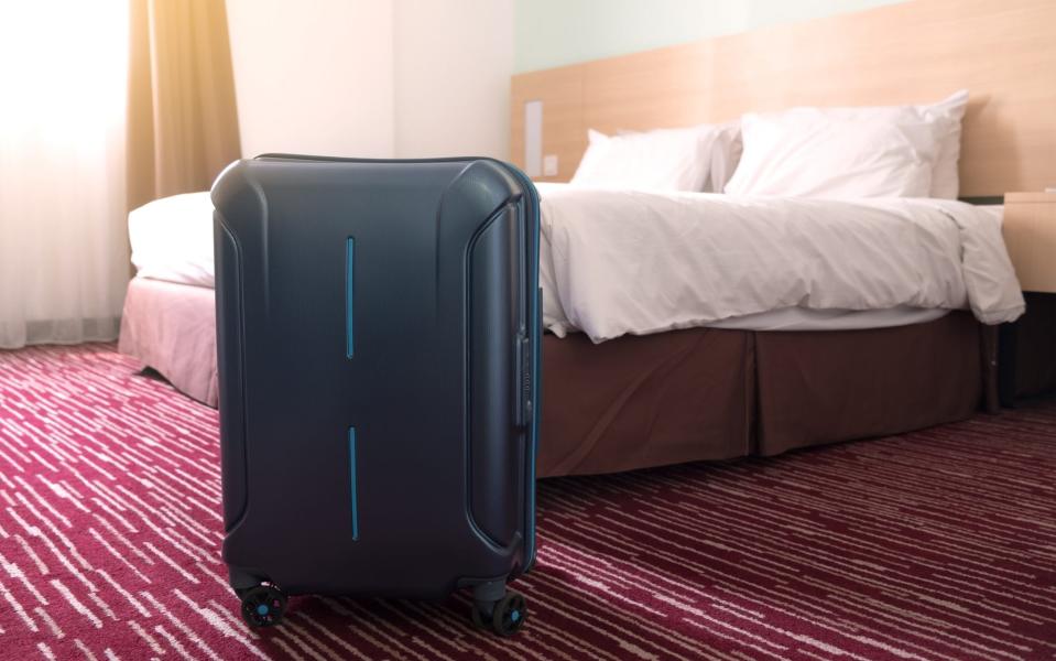 This wheelie suitcase will shortly wake every guest on the first floor - Getty