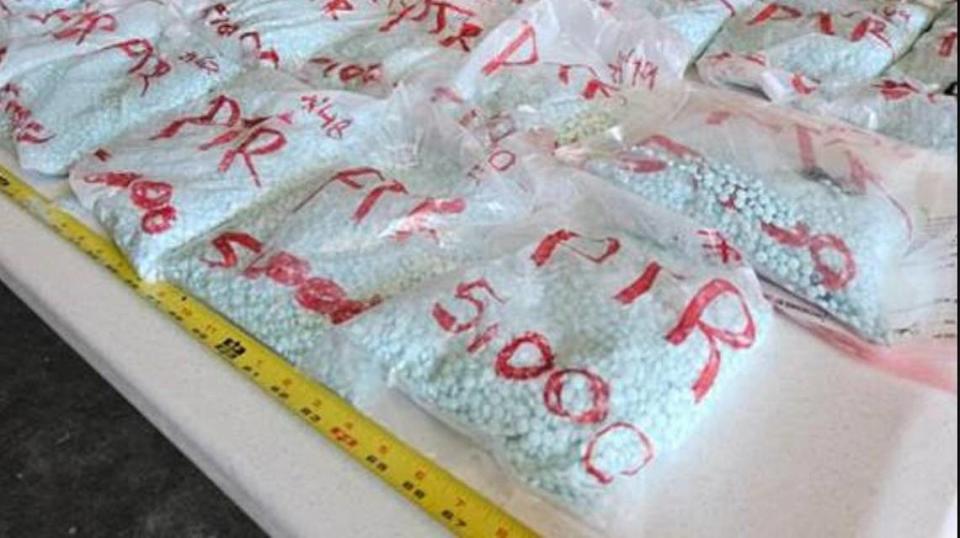 An Interstate 5 traffic stop over the weekend resulted in detectives finding 200,000 fentanyl pills hidden inside the vehicle, Centralia Police announced Monday afternoon.
