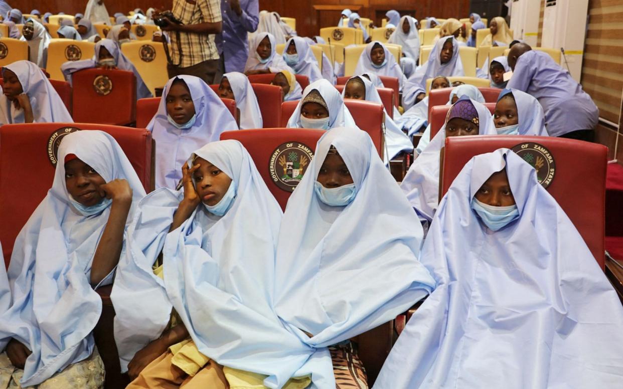 Girls kidnapped from Jangebe Government Girls Secondary School have been reunited with their families - STR/EPA-EFE/Shutterstock