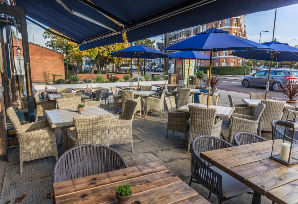 <p>Moments away from Battersea Park, this pub is the ideal post-sunbathing spot. Even better, if you have a dog, the <a href="https://www.thedukeofcambridge.com/" rel="nofollow noopener" target="_blank" data-ylk="slk:Duke of Cambridg;elm:context_link;itc:0;sec:content-canvas" class="link ">Duke of Cambridg</a>e has newly created a 'doggie roast' so your pup doesn't miss out while you enjoy your Sunday roast in the sun. </p>