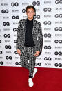 <p>Nothing traditional about this black and white suit at the GQ Men Of The Year Awards 2016 [Photo: Getty] </p>