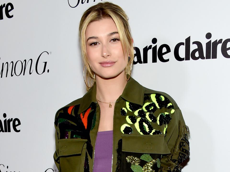 Hailey Baldwin attends the "Fresh Faces" party, hosted by Marie Claire, celebrating the May issue cover stars on April 11, 2016 in Los Angeles, California