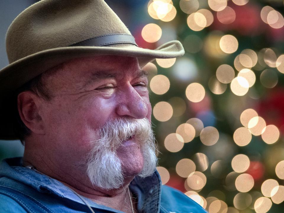 Blues Hog Barbecue Sauce owner Bill Arnold chuckles as he reflects on why he started making barbecue sauce Tuesday, Nov. 28, 2017, at Elmcroft Senior Living facility in Jackson. "Well, I got hungry," said Arnold, a native of Jackson. "[My sauce is] sweet with the right amount of heat, just like me."