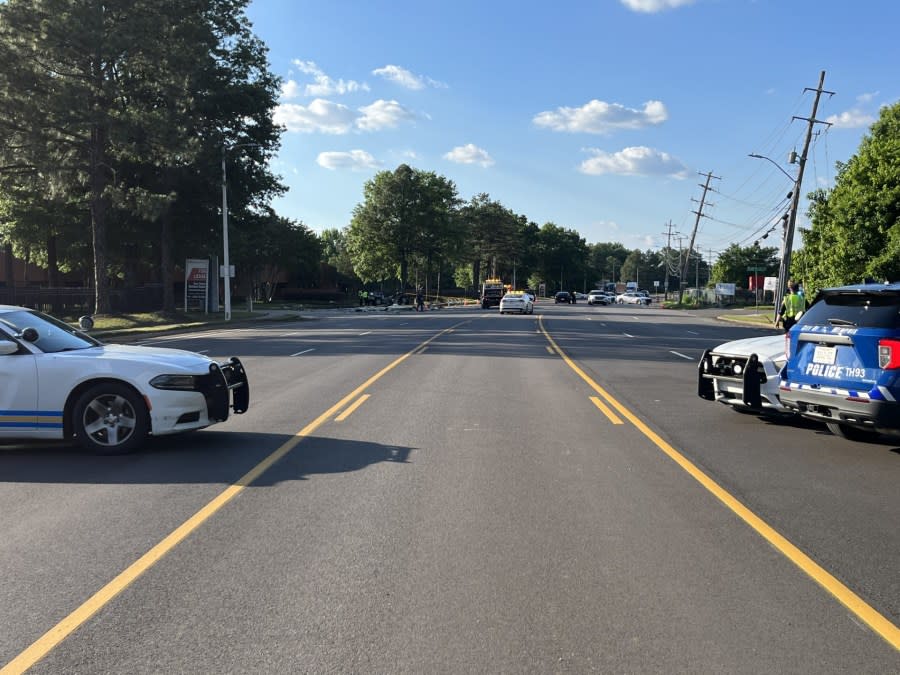 Aftermath of South Mendenhall Road.