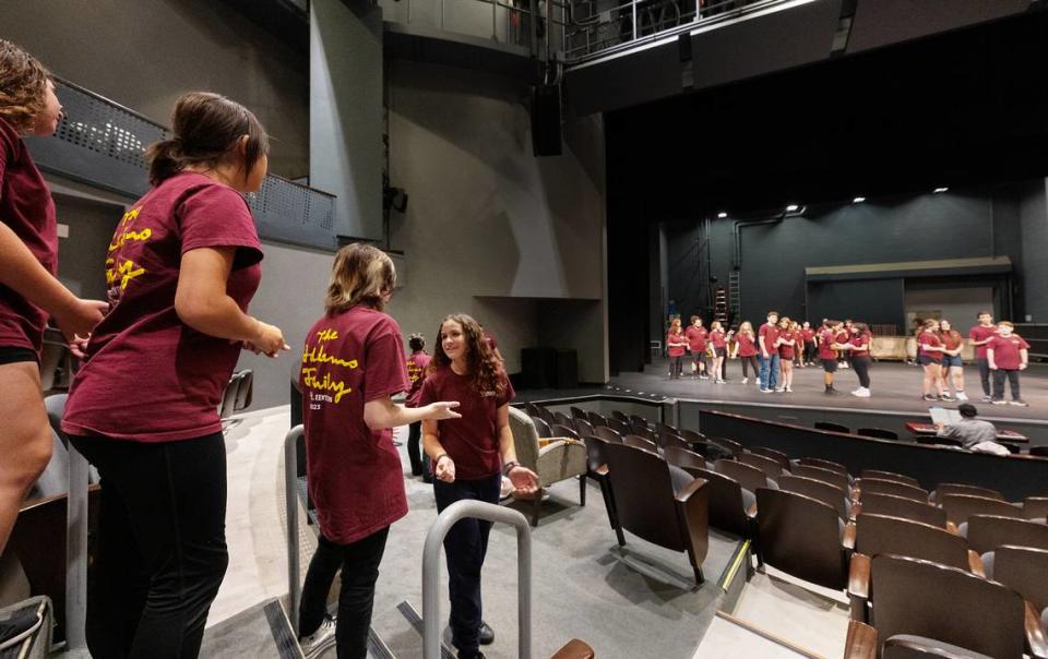 Members of YES Company rehearse for the upcoming production of “The Addams Family — School Edition” at the Gallo Center for the Arts in Modesto, Calif., Wednesday, July 5, 2023.