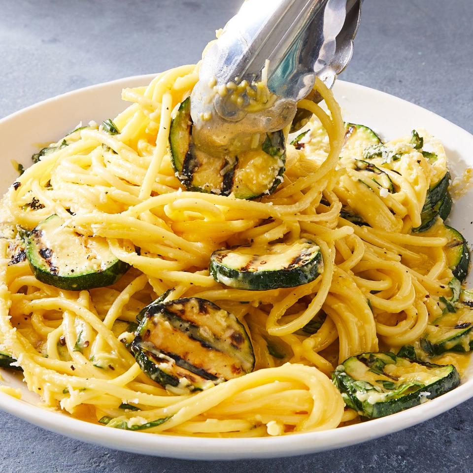 grilled zucchini carbonara