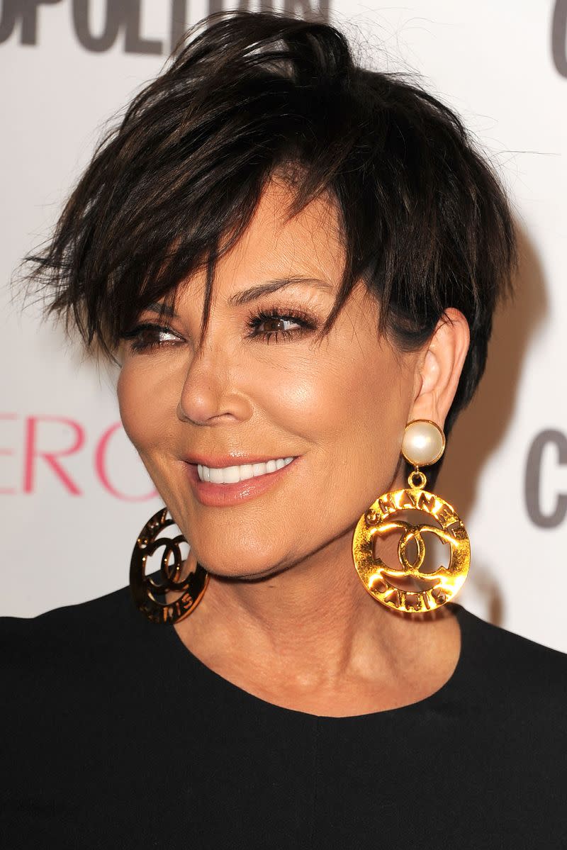 <p> Kris Jenner's not a regular mom, she's a *cool* mom, so it makes sense that she'd opt for this rocker-chic cut (that looks purposefully uneven). </p>