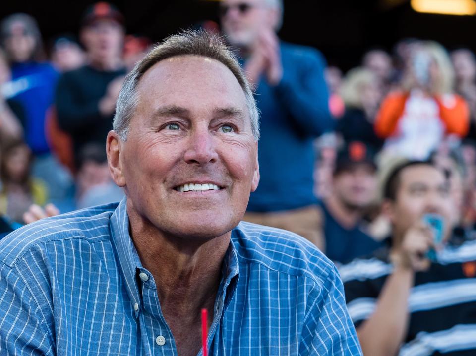 Dwight Clark caught 48 touchdown passes during his nine-year NFL career, which was spent entirely with the San Francisco 49ers.