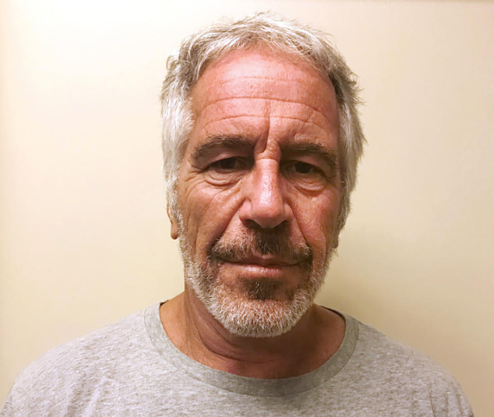 FILE - This March 28, 2017, file photo, provided by the New York State Sex Offender Registry shows Jeffrey Epstein. A judge denied bail for jailed financier Jeffrey Epstein on sex trafficking charges Thursday, July 18, 2019, saying the danger to the community that would result if the jet-setting defendant was free formed the "heart of this decision." (New York State Sex Offender Registry via AP)