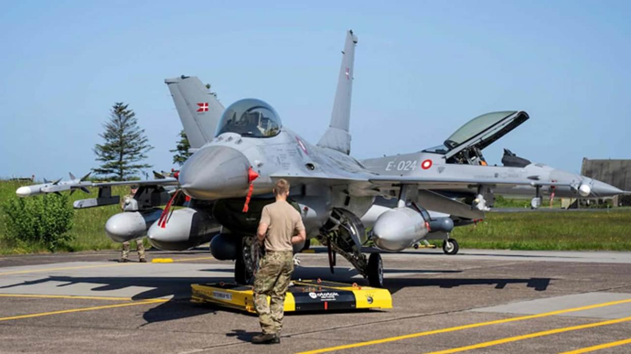 An F-16 fighter jet belonging to the Royal Danish Air Force. Photo: Getty Images