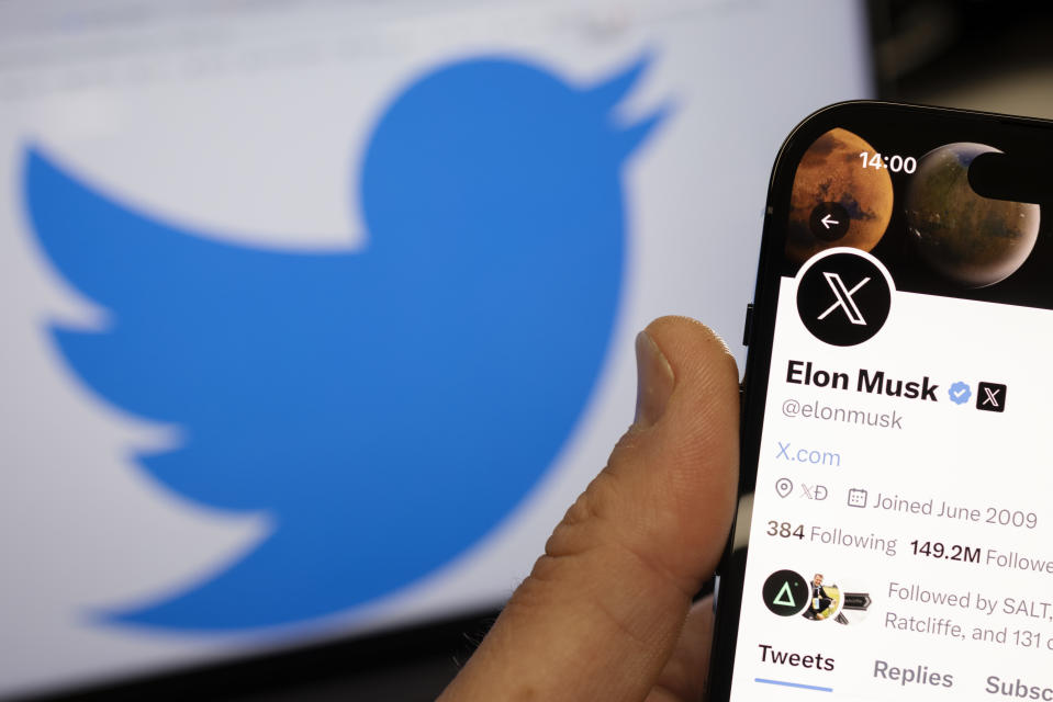 LONDON, ENGLAND - JULY 24: A photo illustration of the new Twitter logo on July 24, 2023 in London, England. Elon Musk has revealed today a new logo for Twitter, which constitutes the letter 'X' as part of a rebrand of the company. (Photo Illustration by Dan Kitwood/Getty Images)