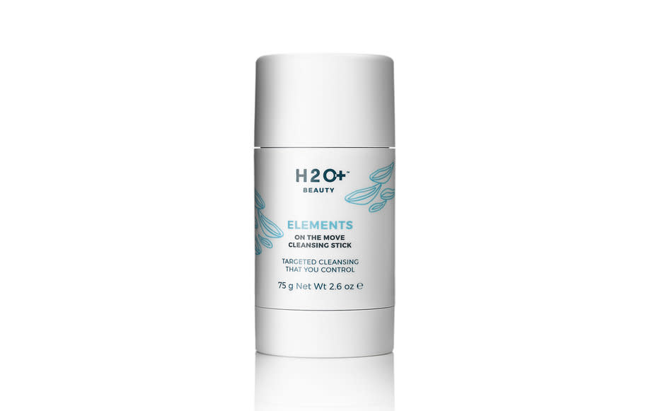 <p>You heard it here first: cleansing sticks are the new biggest things in the travel-beauty arena. H2O+s solid stickwhich is infused with Pearl extractis a super easy, supercompact way to clean your face.Just wet your face and massage the stick in a circular motion until it foams.</p><p>$28; <a rel="nofollow noopener" href="http://www.pjatr.com/t/8-10812-131940-137044?tl_travelproducts&url=https%3A%2F%2Fwww.h2oplus.com%2Felements-on-the-move-cleansing-stick%2F" target="_blank" data-ylk="slk:buy it here;elm:context_link;itc:0;sec:content-canvas" class="link ">buy it here</a></p>