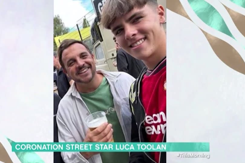 Luca and his radio star dad Mike -Credit:ITV