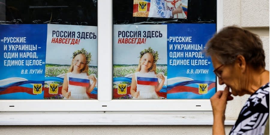 Posters in occupied Donetsk