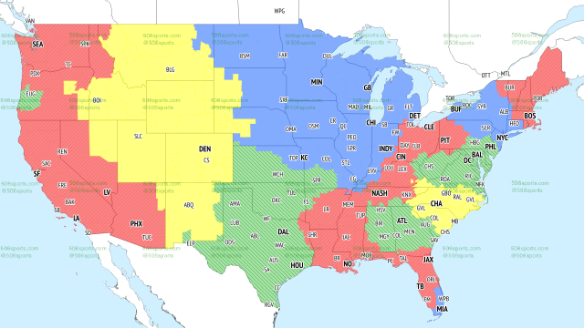 NFL Week 13 TV Coverage Map - Sports Illustrated Arizona Cardinals News,  Analysis and More