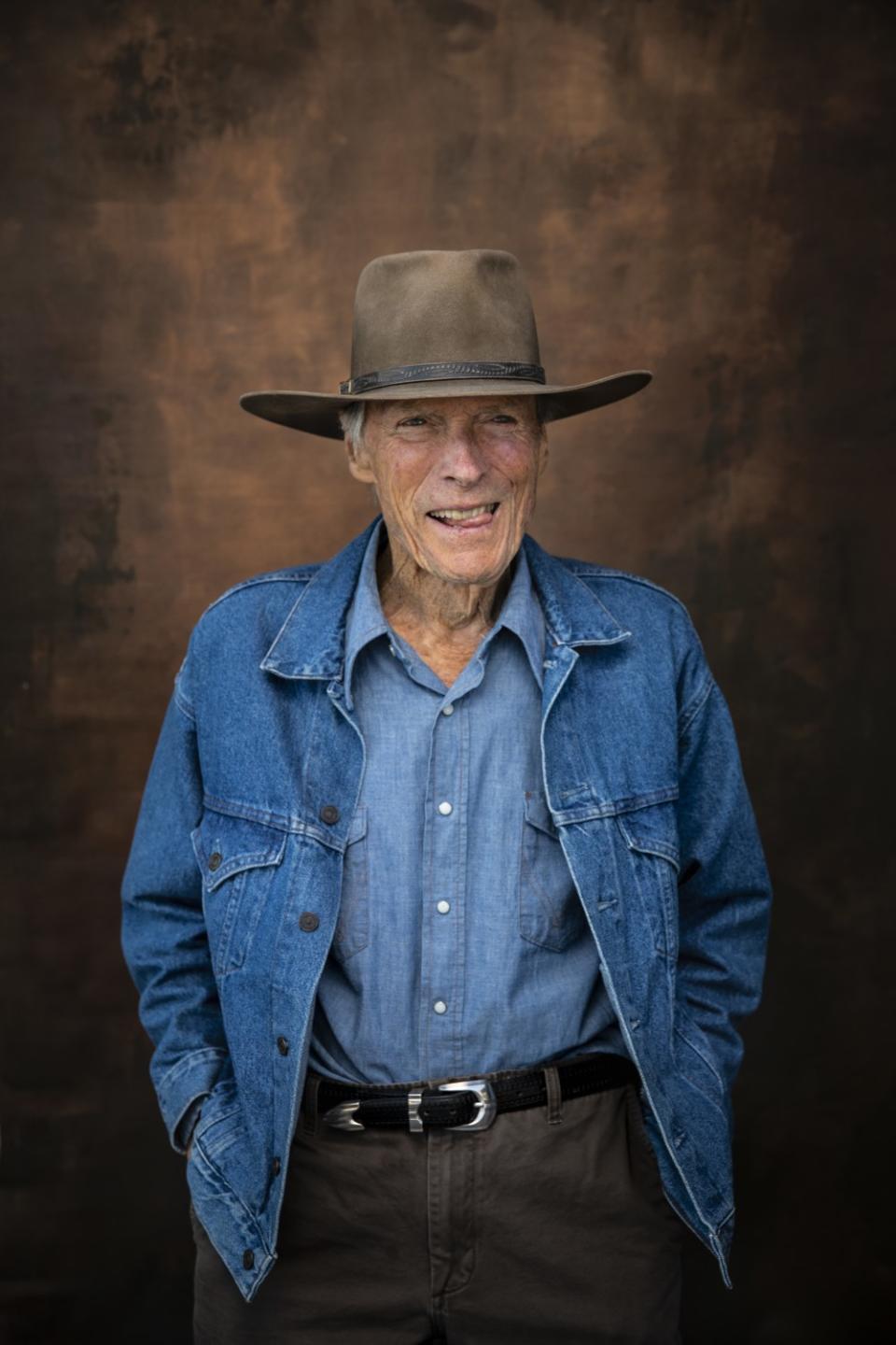 A portrait of Oscar-winning director Clint Eastwood