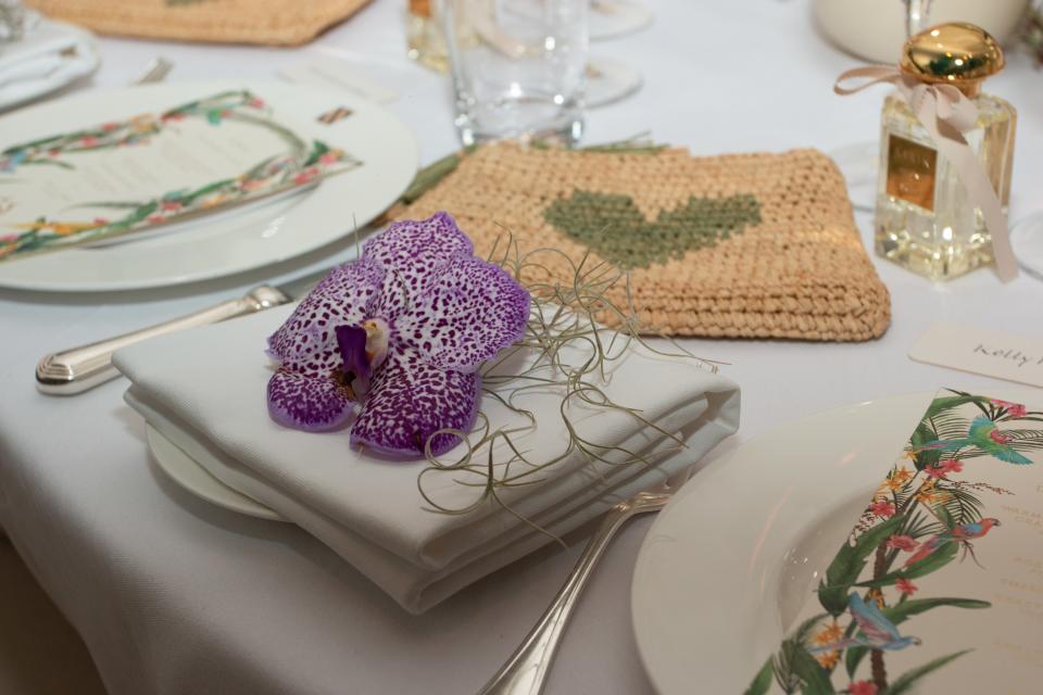 At Aerin Lauder's recent dinner in Miami, one of her signature scents and a raffia pouch greeted every guest—a tip she got from her grandmother, Estée.