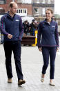 <p>A matching look fit for royalty. The Duke and Duchess of Cambridge, Prince William and Kate Middleton, rocked matching uniforms at the America's Cup World Series event. Kate's uniform had Duchess of Cambridge on the back, while William's had his title.</p>