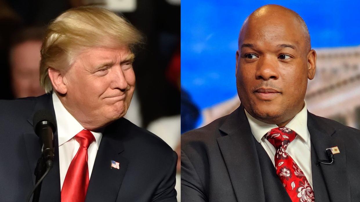 Former US President Donald J Trump Pastor Mark Burns Harvest Praise and Worship Center Bromance