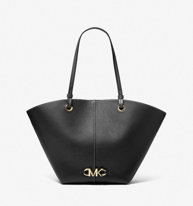 MICHAEL Michael Kors, Bags, Michael Kors Large Emilia Tote Bag Purse  Black Pebble Leather