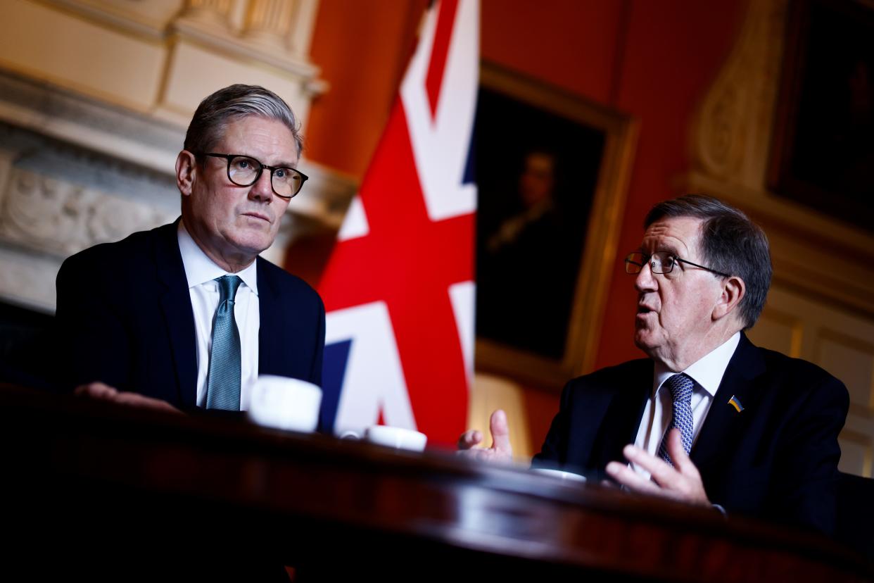 Lord Robertson (right), seen here with Prime Minister Sir Keir Starmer, will lead the strategic defence review (Benjamin Cremel/PA)