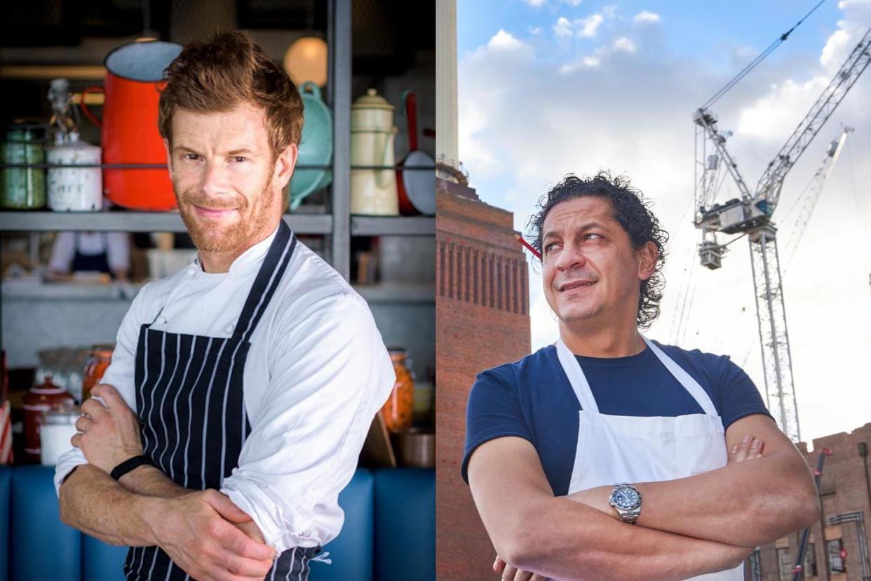 Competitors: Tom Aikens (left) and Francesco Mazzei