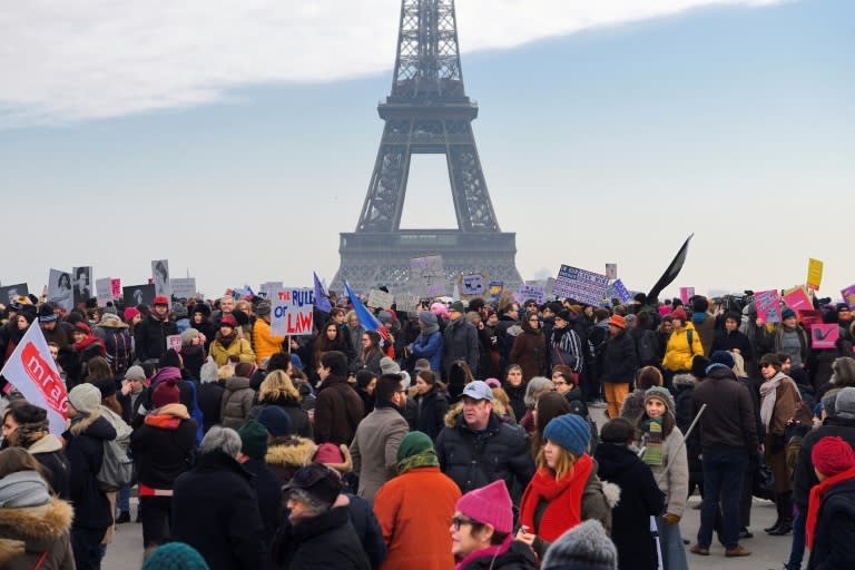 The anti-Trump rallying cry was heard beyond America's shores with organizers saying over 2.5mn signed up to take part in one of more than 600 marches being held worldwide