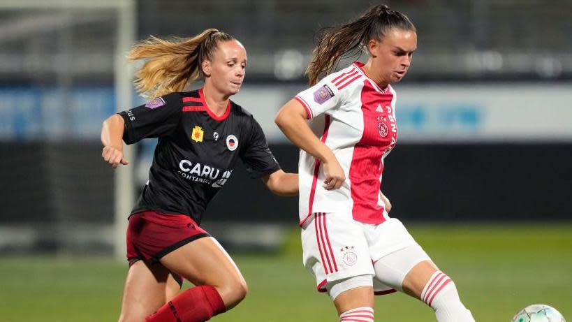 Kimberley Smit, left, suffered relegation from the Dutch top flight with Excelsior last season