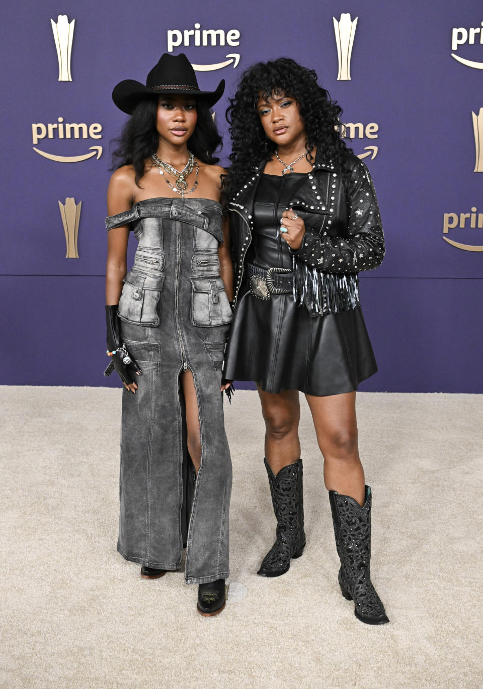 Prana Supreme Diggs and Tekitha Washington at the 59th Academy of Country Music Awards from Ford Center at The Star on May 16, 2024 in Frisco, Texas.