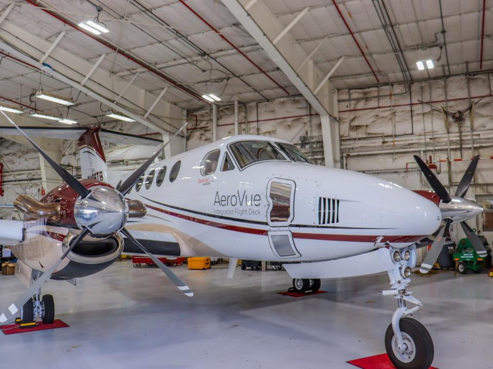 A Beechcraft King Air 200 testbed aircraft — Honeywell Aerospace Boeing 757 testbed aircraft