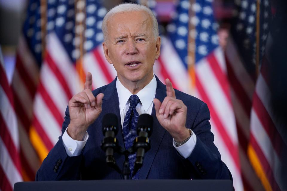 President Joe Biden said that the Texas Rangers' plan to open their stadium at 100% capacity "a mistake."