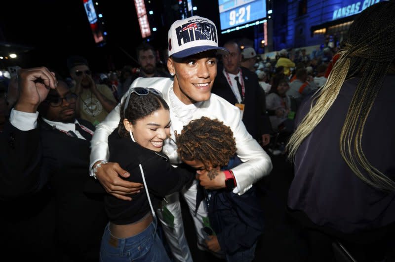 Cornerback Christian Gonzalez, a first-round pick in the 2023 NFL Draft, was among the rookies to debut in a preseaosn game for the New England Patriots on Thursday in Foxborough, Mass. File Photo by Kyle Rivas/UPI