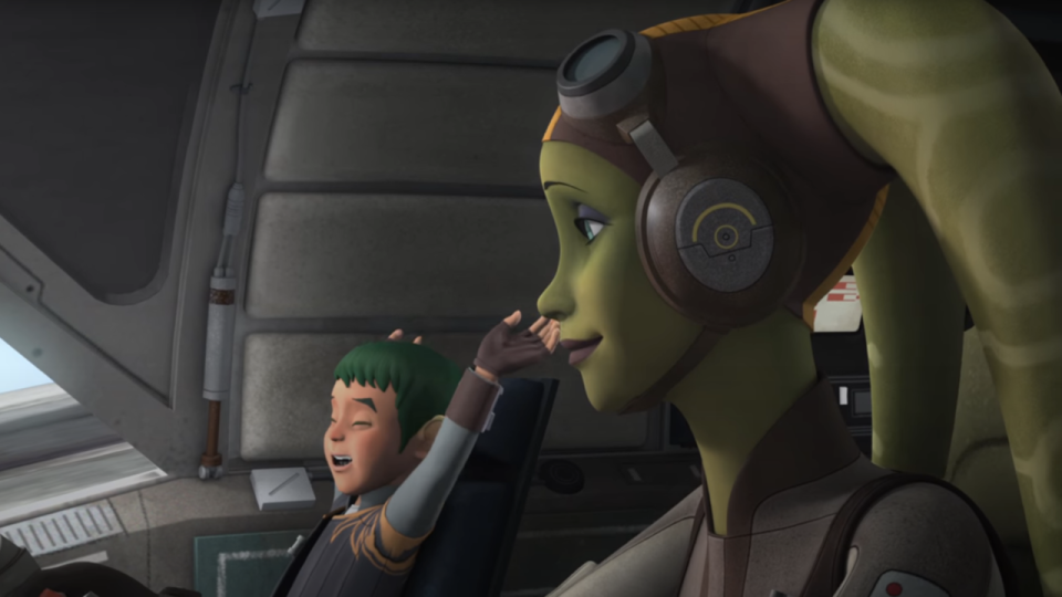 Jacen and Hera in Star Wars Rebels series finale