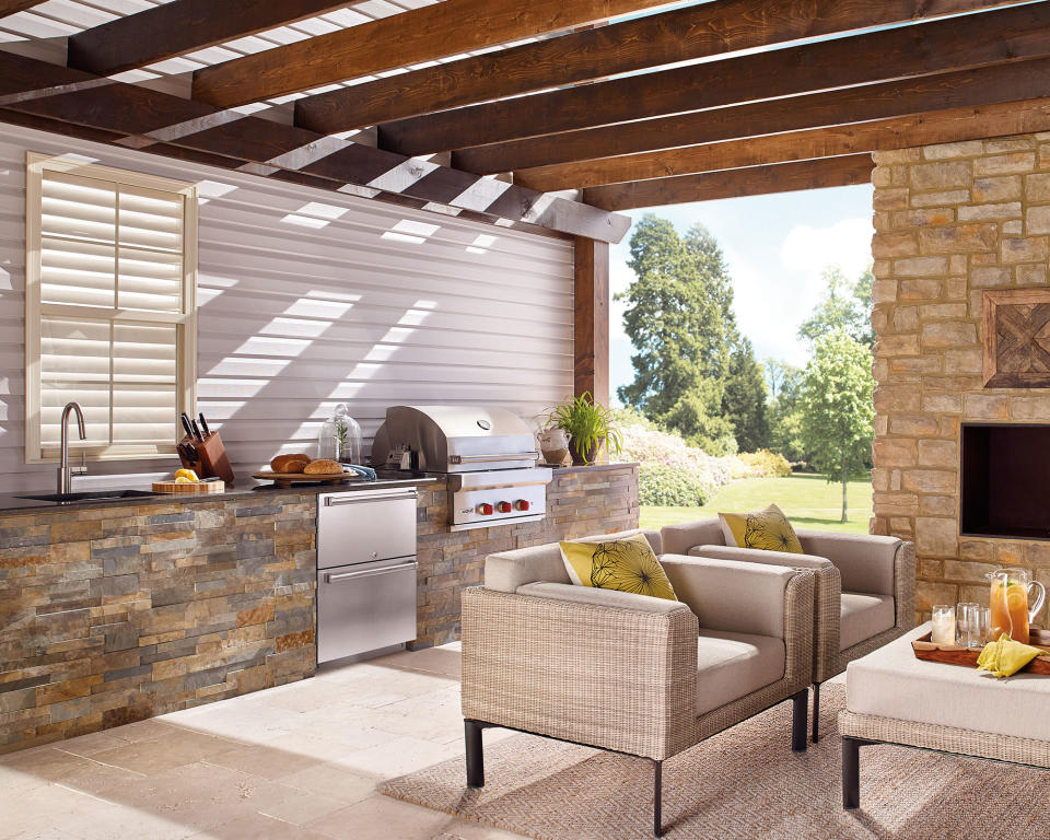 These outdoor kitchen ideas make barbecuing and more super convenient and stylish