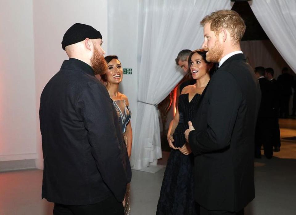 Tom Walker with Meghan Markle and Prince Harry