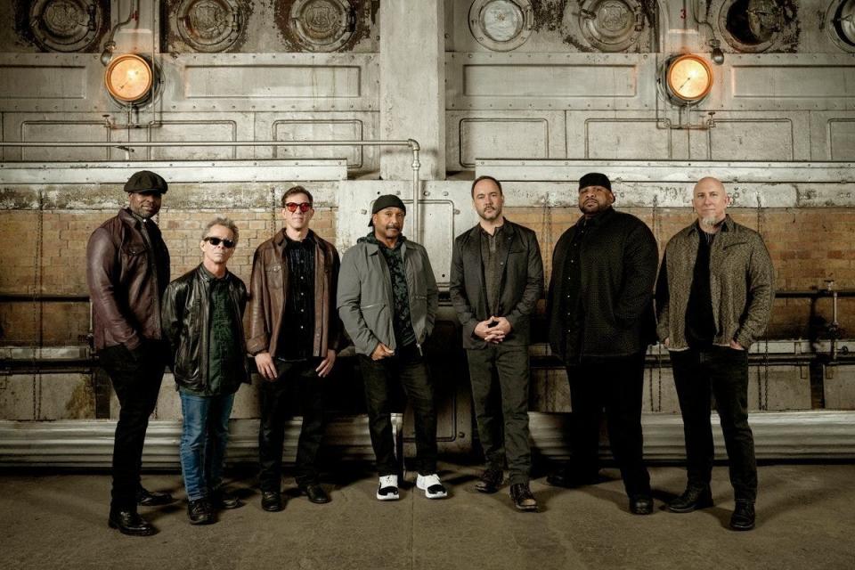 Dave Matthews (third from right) says playing live is "a good job if we’re getting paid to go and bring joy to people."