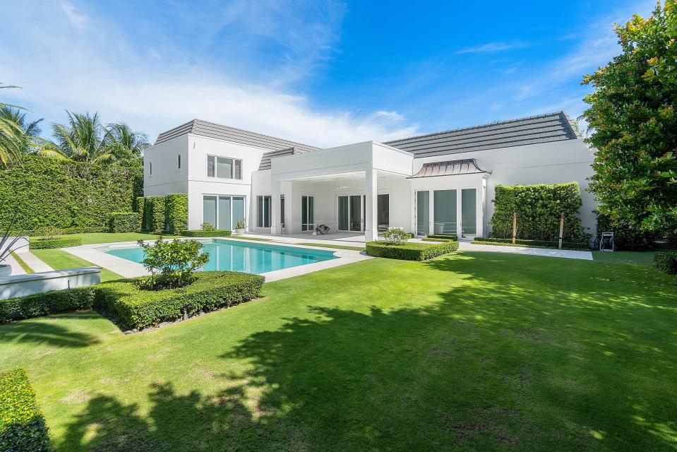 The Palm Beach house that Fox News host Bret Baier just bought for a recorded $37 million at 125 Wells Road has a loggia facing the swimming pool.
