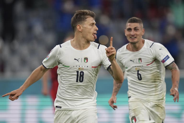 Nicoló Barella y Marco Verratti son la dinámica y el fútbol de la mitad de la cancha italiana; el martes, en Wembley, se enfrentarán con España por un lugar en la final de la Eurocopa 2020.