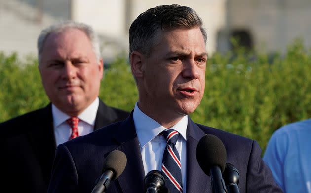 Rep. Jim Banks (R-Ind.) believes members serving on the select committee investigating the Jan. 6 riot should be stripped of all power if Republicans retake the House majority. (Photo: Joshua Roberts/Reuters)