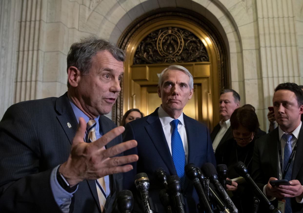 U.S. Sens. Sherrod Brown, a Democrat, and Rob Portman, a Republican, were divided on a bill to protect abortion access nationwide if the landmark abortion decision Roe v. Wade falls. The bill failed to get the needed votes to advance.