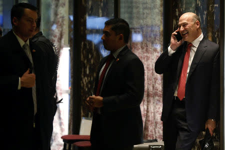 Gary Cohn, Goldman Sachs Group Inc president and chief operating officer, arrives for a meeting at Trump Tower to speak with U.S. President-elect Donald Trump in New York, U.S., November 29, 2016. REUTERS/Lucas Jackson