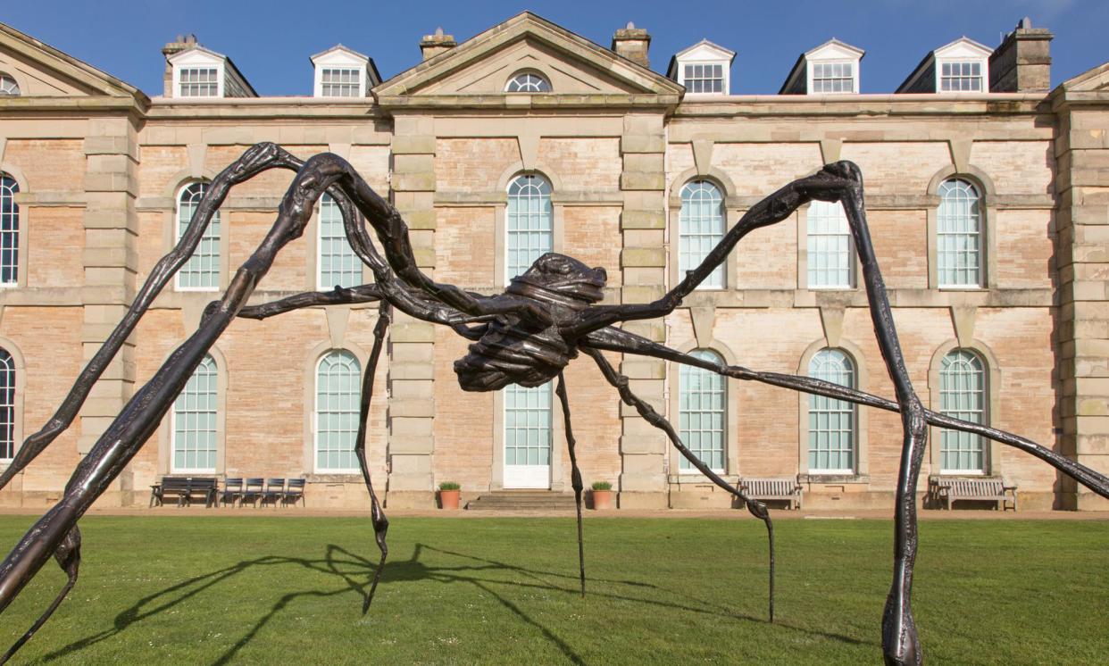 <span>‘Fairytale bright’: Louise Bourgeois’s gigantic bronze spider in the grounds of Compton Verney.</span><span>Photograph: © Compton Verney. Photo by Jamie Woodley/The Easton Foundation/DACS, London.</span>