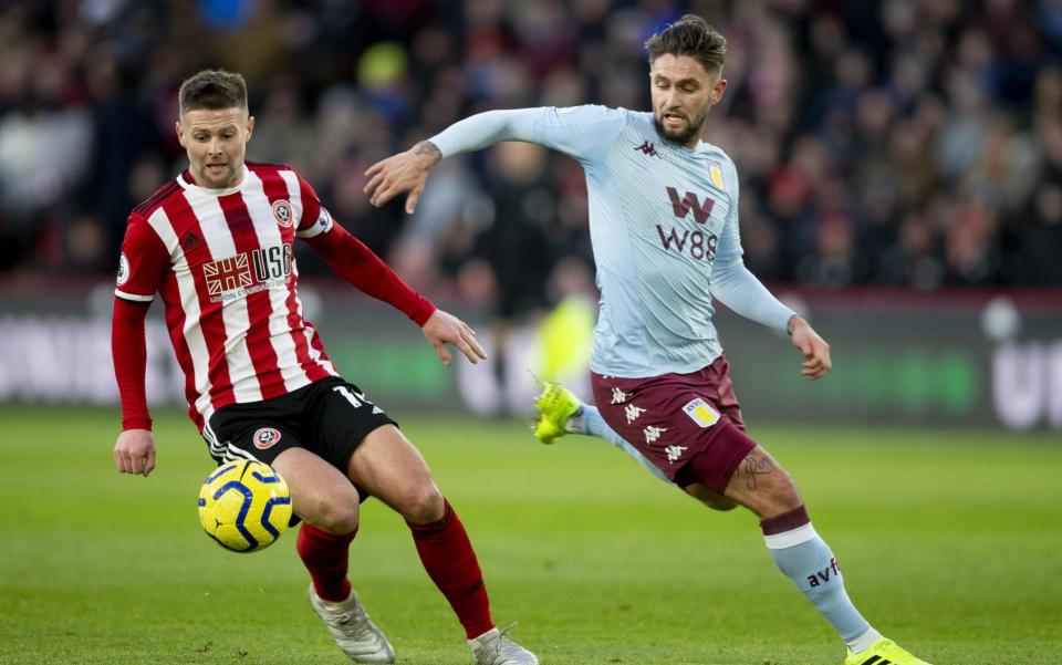 Henri Lansbury of Aston Villa in action during the Premier League match between Sheffield United and Aston Villa - GETTY IMAGES