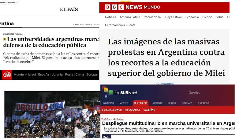 Los medios del mundo destacaron la multitudinaria movilización en defensa de la educación pública en la Argentina