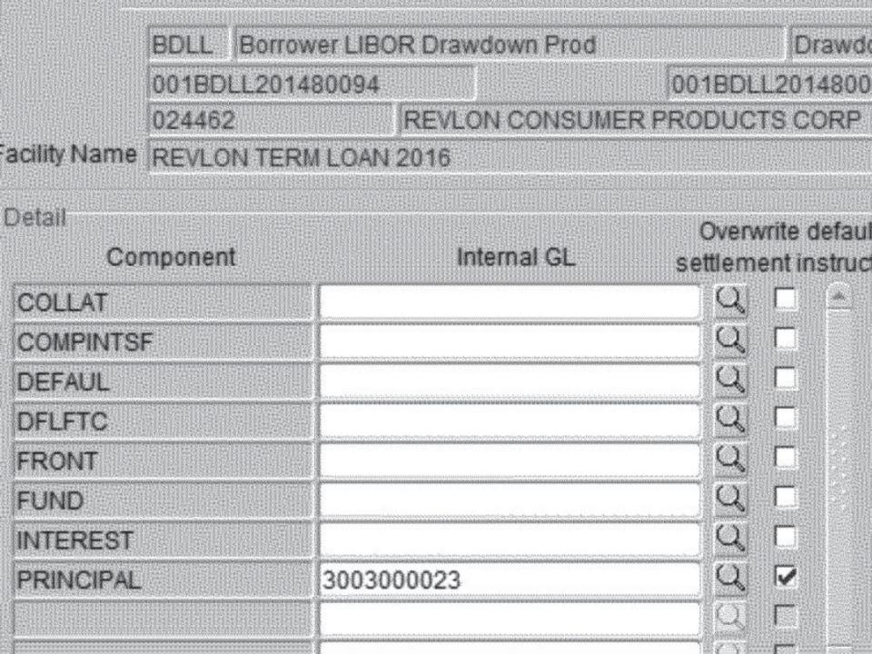 Citigroup Revlon payment on Flexcube