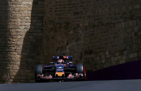 Formula One - Grand Prix of Europe - Baku, Azerbaijan - 18/6/16 - Toro Rosso Formula One driver Daniil Kvyat of Russia drives during the third practice session. REUTERS/Maxim Shemetov