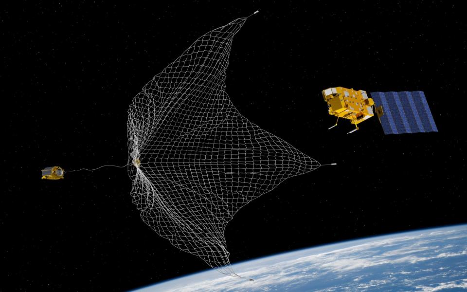 space debris junk mitigation destruction system net esa