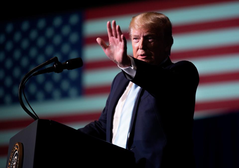 US President Donald Trump speaks during a 'Evangelicals for Trump' campaign event held at the King Jesus International Ministry on January 03, 2020 in Miami, Florida. (Photo by JIM WATSON / AFP) (Photo by JIM WATSON/AFP via Getty Images)